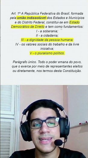 🔥Artigo 1° | Constituição Federal de 1988 | artigo por artigo