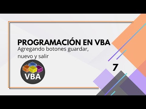 Agregando botones guardar, nuevo y salir en VBA