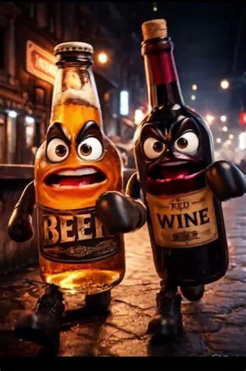 Beer vs Wine Comedy Fight | ఎవరు కింగ్? Telugu Shorts #shorts #viral #ai #beer #wine #subscribe