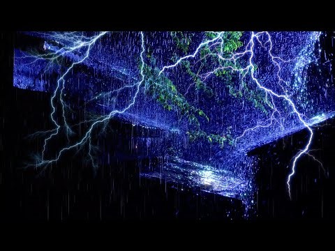 Epic Lightning Storm in the Rain ⚡ | Futuristic Abstract Visuals | 4K Atmosphere
