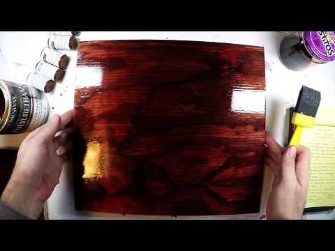 Mahogany Stain Color Using Wood Dyes