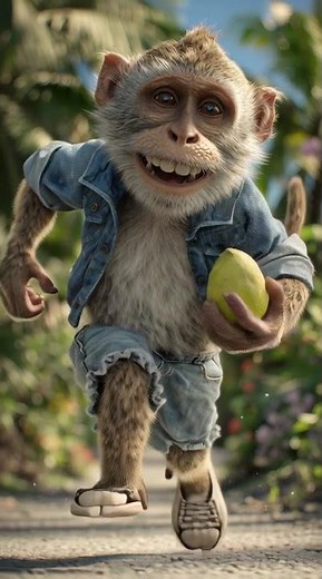 Funny Monkey Cartoon | AI Animated Video | Cute Monkey Dance & Fun Moments