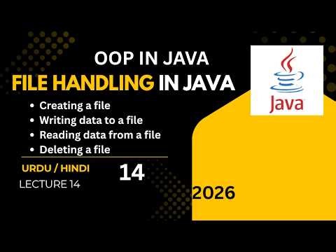 File Handling in Java | Create, Read, Write & Delete File | Java OOP | Lecture 14 | Urdu/Hindi