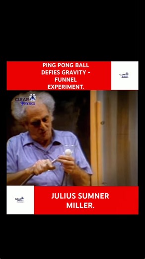 PING PONG BALL DEFIES GRAVITY -FUNNEL EXPERIMENT. JULIUS SUMENER MILLIER. #scienceexperiment