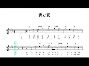 青と夏/Mrs.GREEN APPLE ドレミ付きサビドレミ ﾋﾟｱﾉ・ｷﾞﾀｰ・ｷｰﾎﾞｰﾄﾞ用