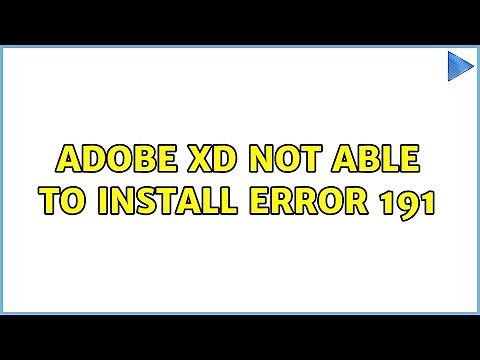 Adobe XD not able to install: error 191