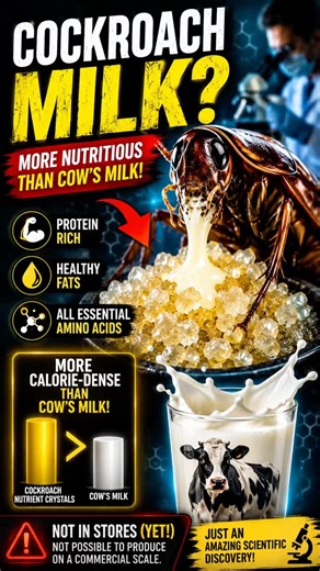 Scientists Discovered “Cockroach Milk”… and It’s More Nutritious Than Cow’s! 🤯🪳