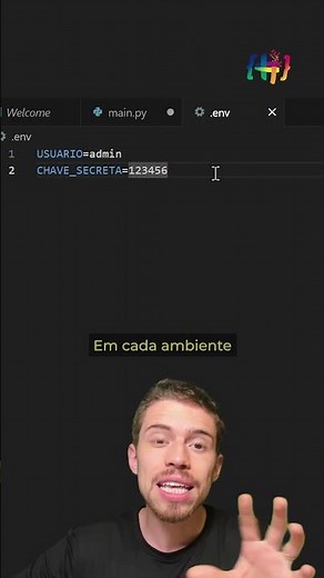 Forma correta de usar variáveis de ambiente em Python | #shorts