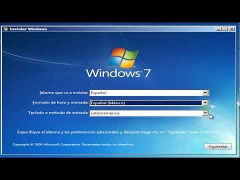 Como configurar el BIOS e Instalar Windows 7