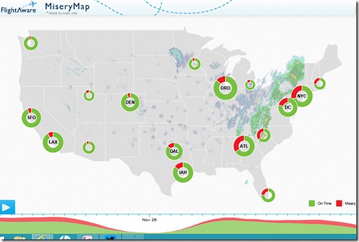 FlightAware.com Misery Map keeps you aware of the miserable airport situation – Loyalty Traveler