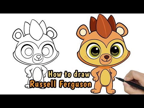 How to Draw Russell Ferguson from Littlest Pet Shop Step by Step
