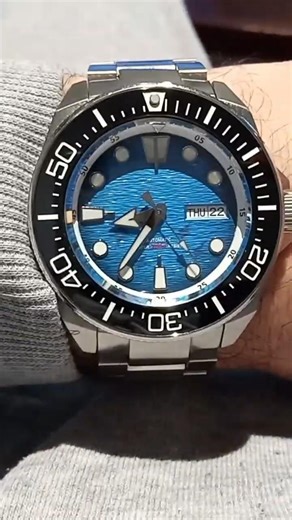 King Samurai styled unbranded watch build, with Save the Ocean Manta Ray styled dial