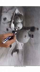 A mesmerizing study in charcoal that captures the delicate interplay between light and shadow. This piece exemplifies the tradition of memento mori, where ordinary fruits transform into profound symbols of ephemerality under the artist's masterful hand. drawing by Qin Hongzheng #sketch #drawing #charcoaldrawing #charcoal #charcoalart | Charcoal Masters