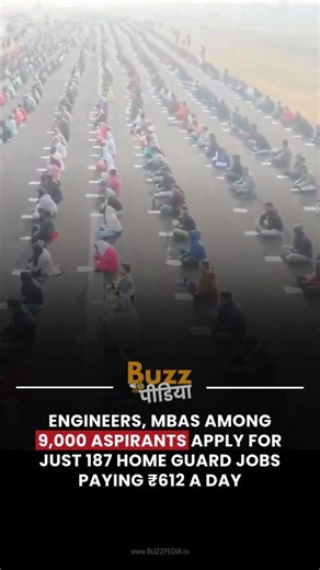 Buzzpedia on Instagram: "9,000 Aspirants Compete for 187 Home Guard Posts in Sambalpur, Odisha ➠ Around 8,000 to 9,000 candidates gathered at the Jamadarpali airstrip in Sambalpur, Odisha, to appear for a recruitment test for just 187 Home Guard posts, visuals from the site showed. ➠ The examination, organised by the Sambalpur police, began early morning with a 6 am reporting time. Candidates were tested through a paragraph writing exercise (20 marks) followed by a general knowledge exam (30 mar