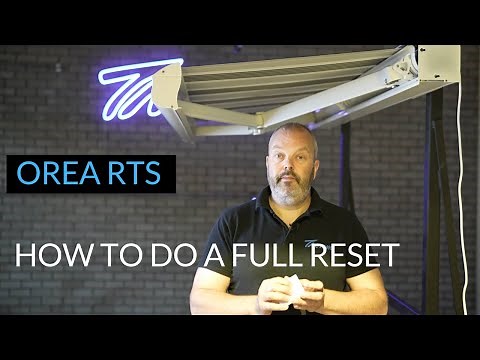 How to reset an electric awning with Somfy Orea RTS motor