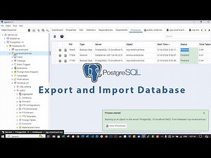 How to export and import database PostgreSQL 2024