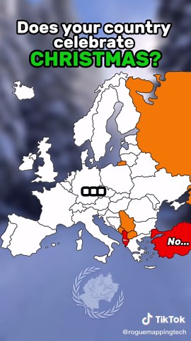 Does your country celebrate Christmas 🎄 // Cr: ? Tags: #mapping #europe #christmas #celebrate #maptok
