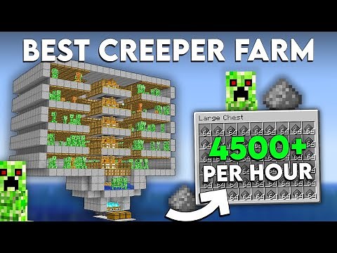 Minecraft BEST Creeper Farm 1.21 - Gunpowder Farm Tutorial Minecraft - 4,500+ Per Hour!