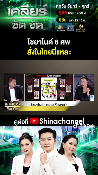 ไซยาไนด์ 6 ศพ สั่งในไทยนี่แหละ #เคลียร์ชัดชัด EP.766 | 8 ธ.ค. 68