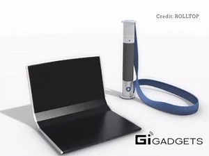 3.7M views · 65K shares | The portable computer rolls up into a tube! The futuristic design laptop. | GIGadgets | Facebook