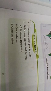 Where is the pollen grain formed?Differentiate between the fol... | Filo