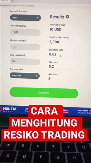 🔴 CARA MENGHITUNG RESIKO TRADING‼️