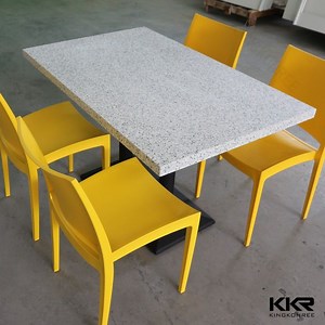[Hot Item] Acrylic Solid Surface Round Dining Bar Table Cafe Tables and Chairs