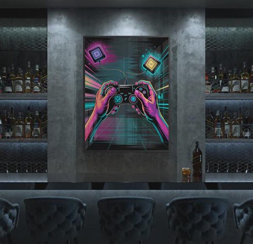 Cyberpunk Poster | Futuristic Neon Wall Art | Digital Urban Illustration | Modern Teen & Gaming Room Decor - Etsy