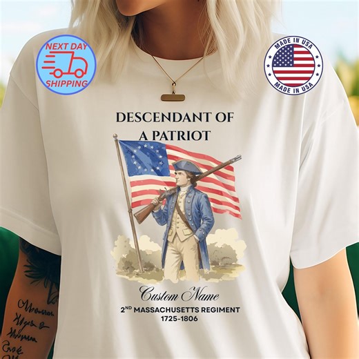 Custom Descendant of A Patriot Comfort Colors® T-shirt, Revolutionary War American Heritage Family Name Tee, DAR SAR Tee Gift - Etsy Canada