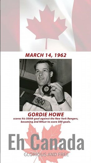 GORDIE HOWE SCORES 500 GOALS #1962 #nhl #hockey #detroitredwings #canadian #canada #glorious #free