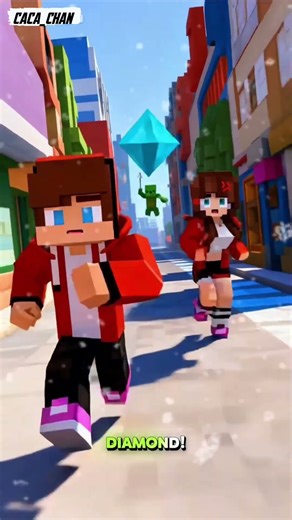 Chasing a Sneaky Monster Who Stole Our Diamond! 😱💎 #minecraft #shorts