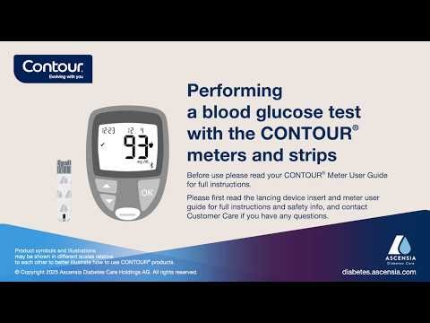 How to Perform a Blood Glucose Test with CONTOUR® Meters and Strips (HS mg/dL)