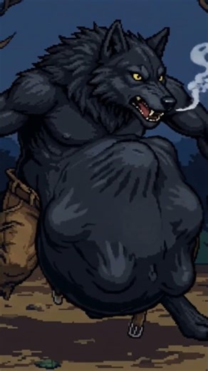 vore wolf pixel movie (AI)