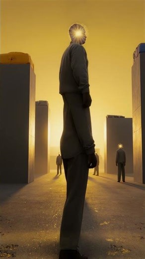Radiant Human in a Golden Sci-Fi World | Surreal AI CGI Artwork