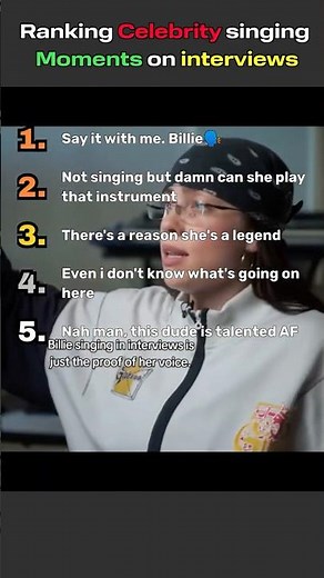 Ranking Celebrity Singing moments on Interviews