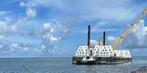 FDOT places devices to prevent erosion by Skyway Bridge