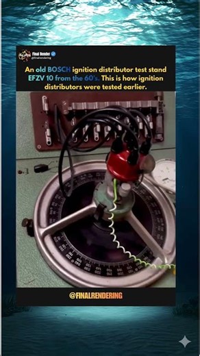 Old BOSCH ignition distributor test machine from the 60s in action.