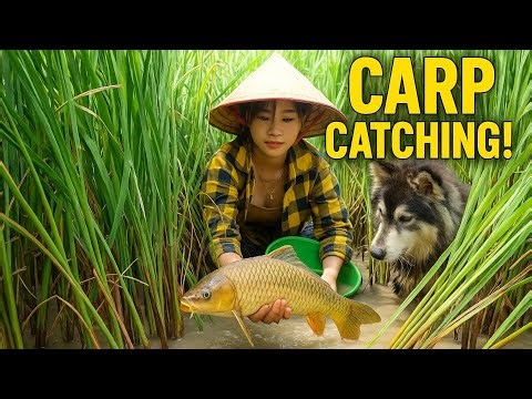 Amazing Carp Fishing in Rice Fields Before Harvest | Traditional Farming Secrets