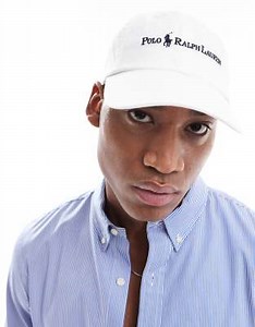 Polo Ralph Lauren script icon logo twill baseball cap in white | ASOS