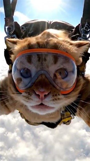 Cat vs. Freefall: The Skydiving Adventure