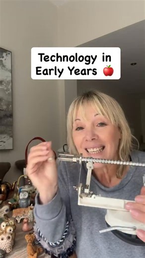 Many people ask “how can we incorporate technology at a Curiosity Approach® setting if we have no electronic toys, computers or white boards ?”. Technology is about children understanding how things work. Look at this apple peeler I found today at the local car boot. I was so intrigued and curious how it worked, I took a special trip to the local shop to purchase some apples. Imagine the children exploring this kitchen utensil together, the conversation, the questions, the problem solving and in