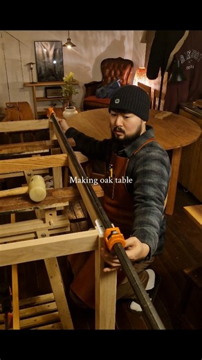 BANSWOOD on Instagram: "Making oak dinning table #woodworking #woodcraft #woodworker #furniture #korea"