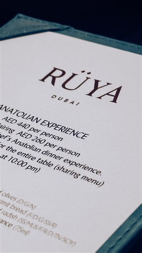13 reactions | If you love Turkish food, Ruya is the place to go to in Dubai. It has a well-deserved Michelin approval 3 years in a row! | Jena Fetalino | Facebook