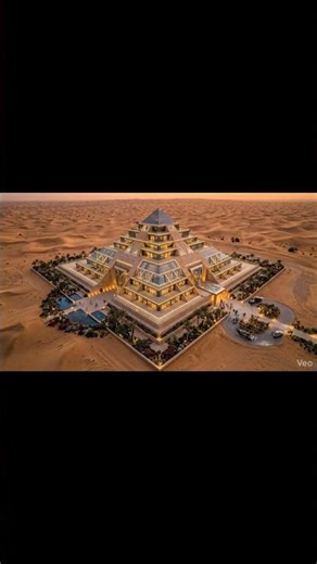 Desert Pyramid Resort Construction Timelapse | From Empty Dunes to Luxury Oasis (Static Drone View)