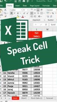 😲 Excel Can Talk? Try This Hidden Speak Cells Trick!