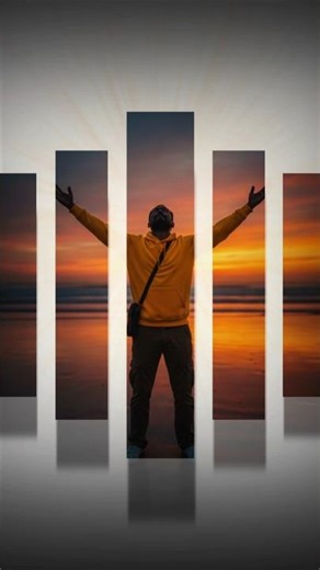 Picsart Tutorial: How to Create the Dramatic Split Panel Sunset Glow Effect on Mobile