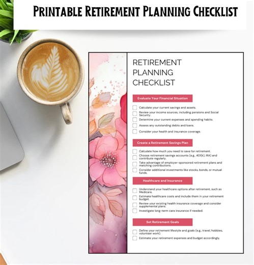 Retirement Planning Checklist: Simple Retirement Planner (printable PDF) - Etsy