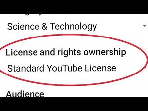 Change YouTube Video License and rights ownership | Standard & Creative Commons - Attribution