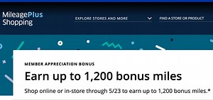 Earn Up To 1,200 Bonus Miles With United MileagePlus Shopping