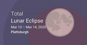 March 14, 2025 Total Lunar Eclipse in Plattsburgh, New York, USA